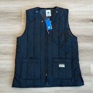 adidas ORIGINALS MEN'S R.Y.V. LIGHT PADDED UTILITY VEST GILET BLACK RETRO small